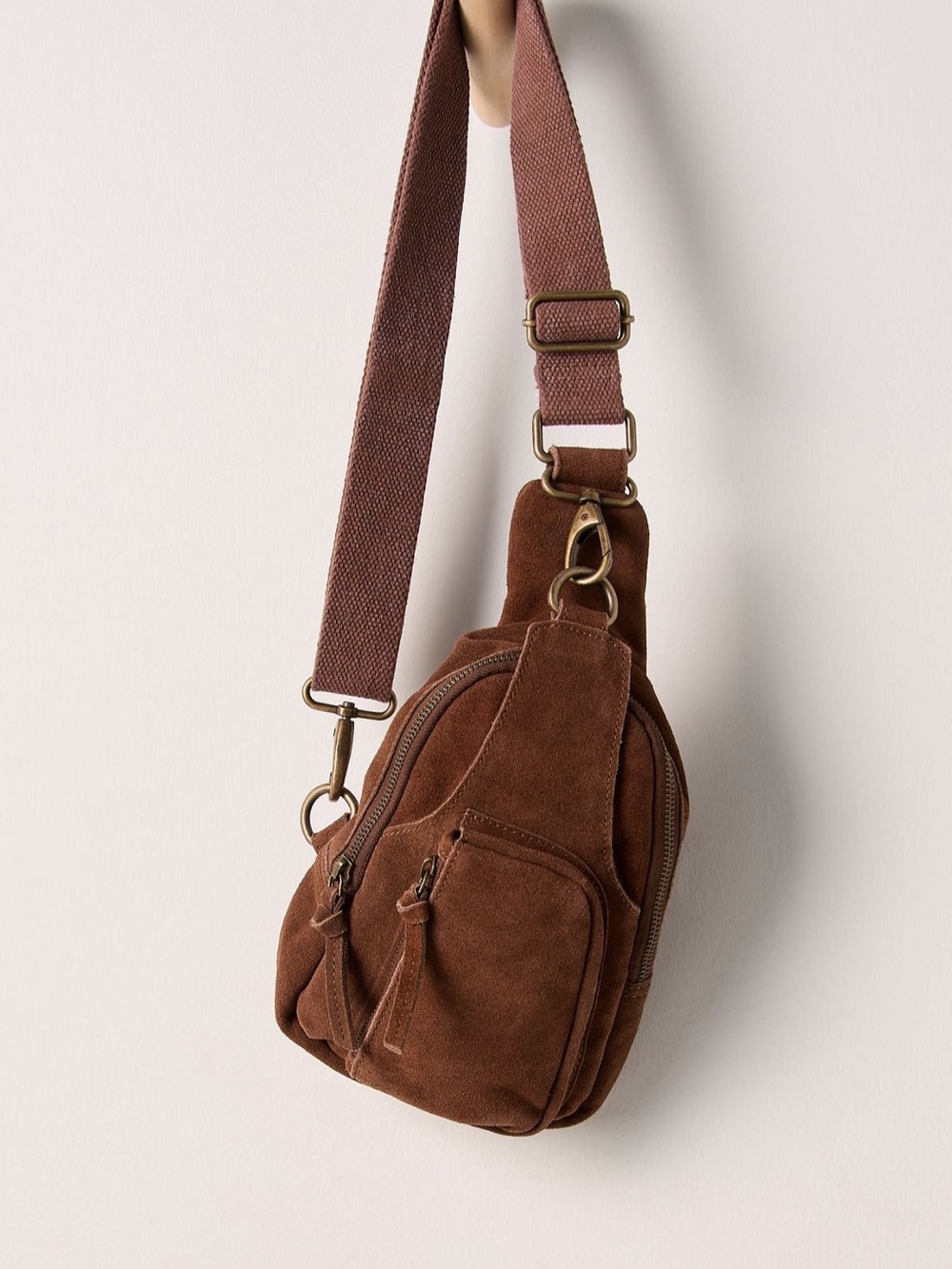 Free People Hudson sling suede bag